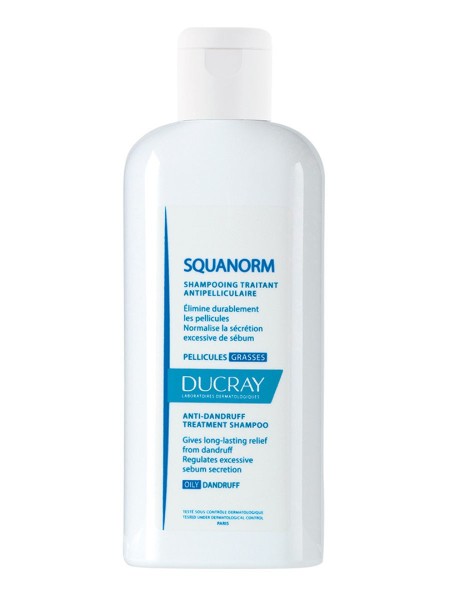 DUCRAY Шампунь от жирной перхоти SQUANORM ANTI-DANDRUFF TREATMENT SHAMPOO 200 мл.