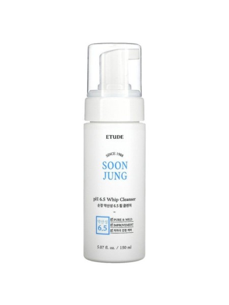 ETUDE HOUSE Пенка-мусс для чувствительной кожи лица Soon Jung 6.5 Whip Cleanser 150 мл