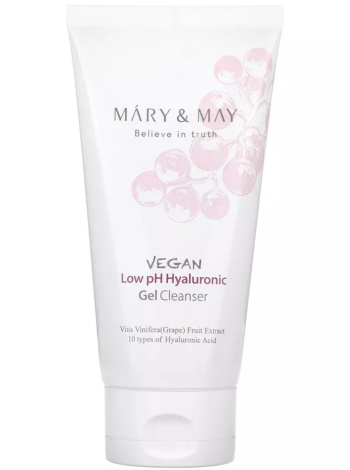 Mary&May Гель для умывания с гиалуроновой кислотой и экстрактом винограда Vegan Low pH 150мл