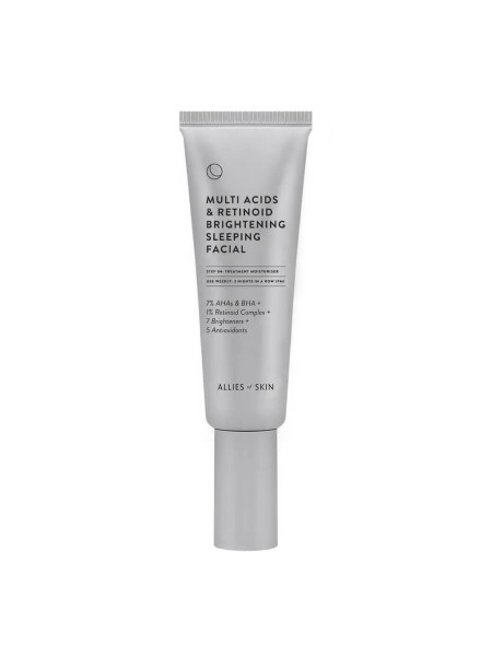 ALLIES OF SKIN Ночной мультикислотный пилинг Multi Acids & Retinol Brightening Sleepihg Facial 50мл