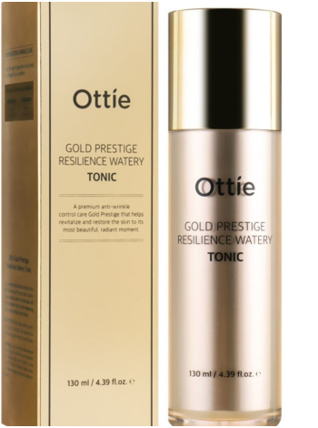 OTTIE Тонер для упругости кожи Gold prestige resilience watery tonic 130мл