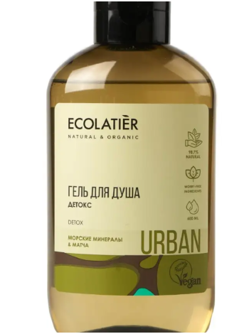 Ecolatier Urban Гель для душа Детокс Морские минералы и матча 600мл