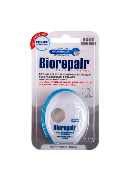 BIOREPAIR Нить зубная губчатая без воска Filo Non Cerato Spugnoso 30 м