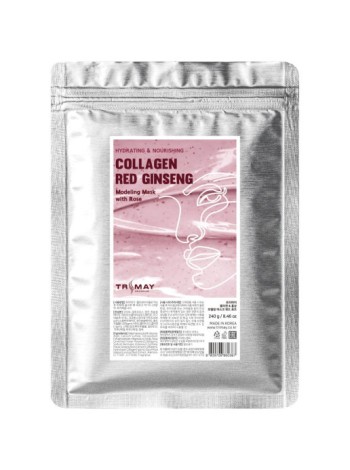 TRIMAY Альгинатная маска COLLAGEN&RED GINSENG MODELING MASK WITH ROSE 240 гр.