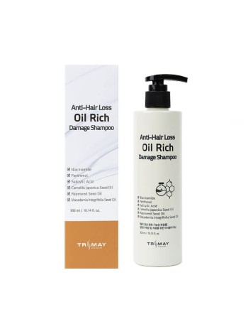 TRIMAY Шампунь питательный для волос ANTI-HAIR LOSS OIL RICH DAMAGE SHAMPOO 300 мл.