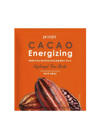 PETITFE Тонизирующая гидрогелевая маска для лица с какао Cacao Energizing Hydrogel Face Mask