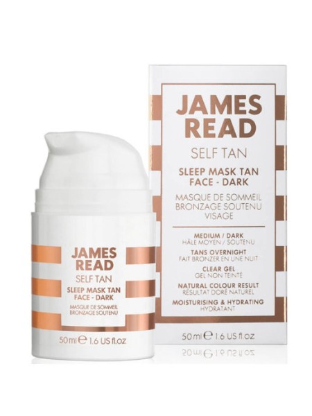 JAMES READ Ночная маска для лица уход и загар Темная Sleep Mask Tan Face Dark 50 мл.