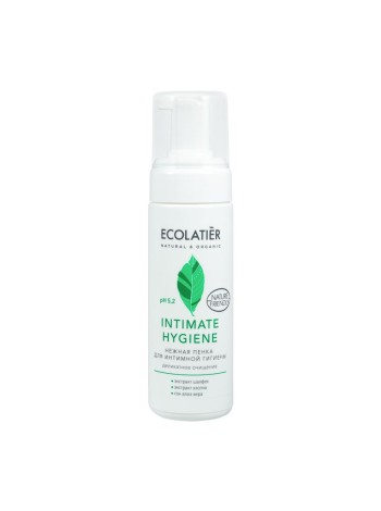 ECOLATIER Нежная пенка для интимной гигиены Intimate Hygiene с экстрактами шалфея и хлопка 150 мл.