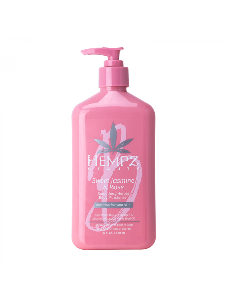 HEMPZ Молочко Для Тела Увлажняющее Сладкий Жасмин И Роза Sweet Jasmine & Rose Herbal Body 500 мл