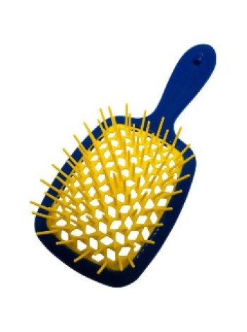 Janeke Расческа Superbrush The Original Italian Patent (синяя,желтая)																														