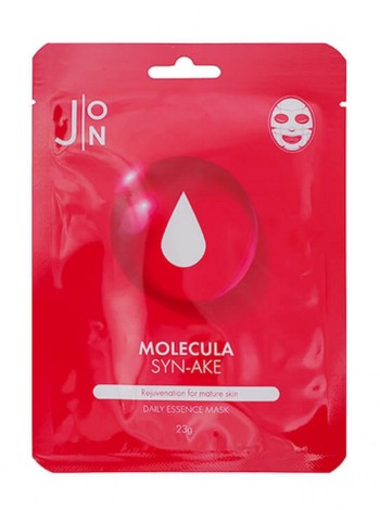 J:ON Маска для лица тканевая с змеиным пептидом Molecula Syn-Ake Daily Essence Mask 23 мл.