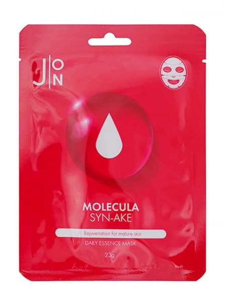 J:ON Маска для лица тканевая с змеиным пептидом Molecula Syn-Ake Daily Essence Mask 23 мл.