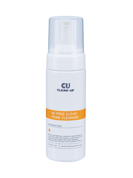 CUSKIN Пенка для умывания с пробиотиками CLEAN-UP AV FREE CLEAN CLEANSER 150мл