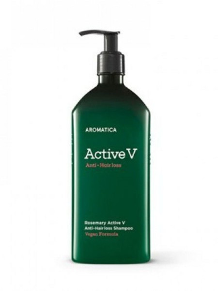 AROMATICA Питательный шампунь против выпадения ROSEMARY ACTIVE V ANTI-HAIR LOSS SHAMPOO, 400 мл