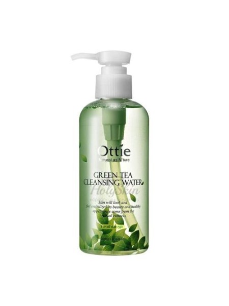 OTTIE Очищающая вода для снятия макияжа GREEN TEA CLEANSING WATER 200 мл