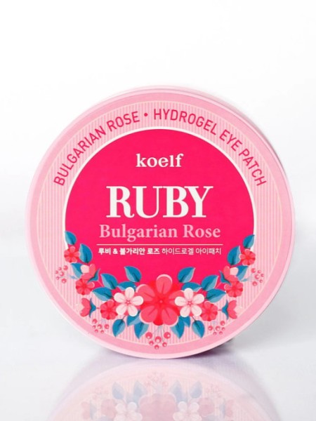 KOELF Гидрогелевые патчи с розой Eye Patch Ruby Bulgarin Rose 60 шт