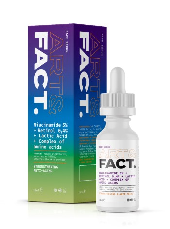 ART&FACT Омолаживающая сыворотка лица NIACINAMIDE 5% + RETINOL 0,4% 30мл