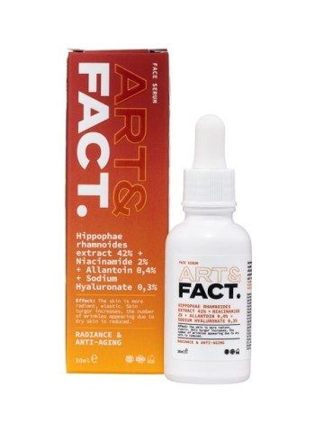 ART&FACT Антивозрастная сыворотка для сияния лица с HIPPOPHAE RHAMNOIDES EXCTRACT 42% + NIACINAMIDE