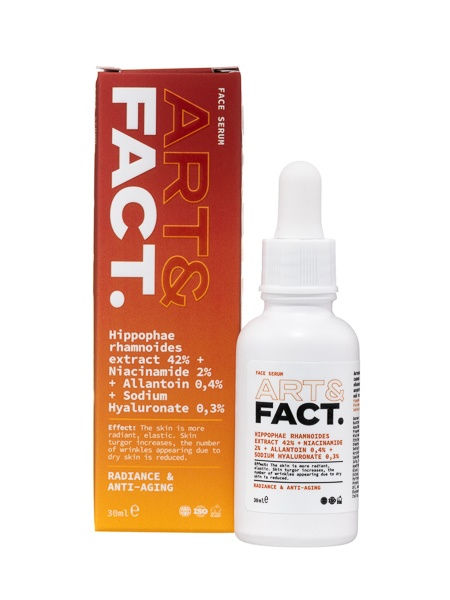 ART&FACT Антивозрастная сыворотка для сияния лица с HIPPOPHAE RHAMNOIDES EXCTRACT 42% + NIACINAMIDE