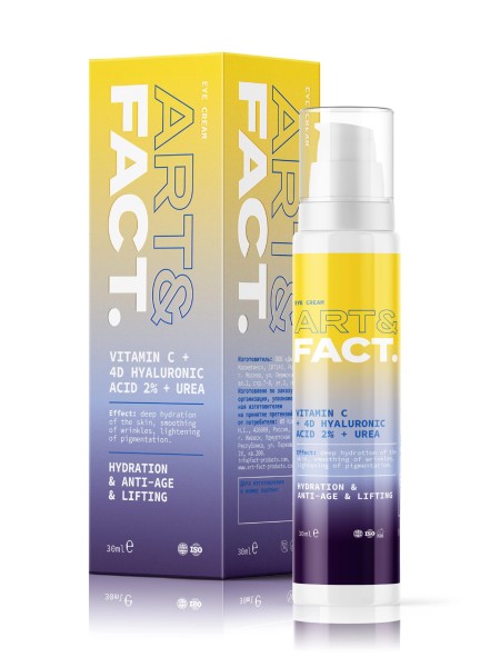 ART&FACT Увлажняющий лифтинг крем для области вокруг глаз с VITAMIN C + 4D HYALURONIC ACID 2% + UREA