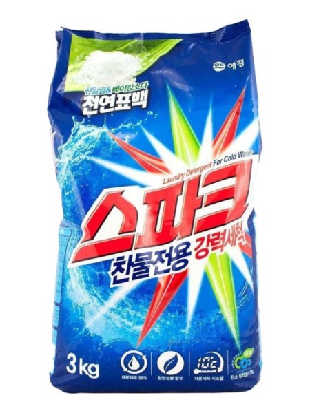 Aekyung Концентрированный стиральный порошок СПАРК для белого и цветного белья 3 кг																	