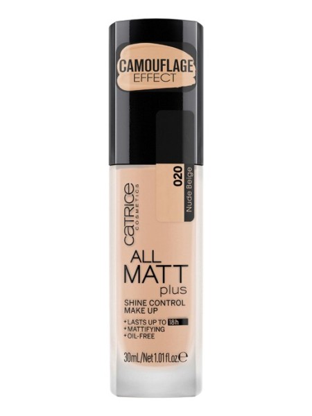 CATRICE Основа тональная All matt plus shine control make up 020 Nude Beige