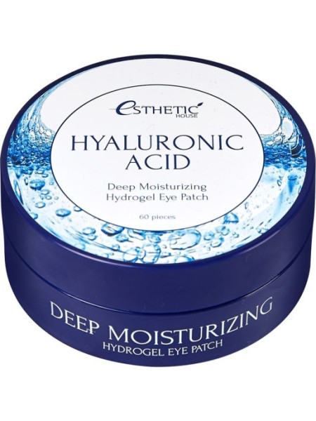 ESTHETIC HOUSE Патчи гидрогелевые с гиалур. к-той HYALURONIC ACID HYDROGEL EYE PATCH 60 шт.