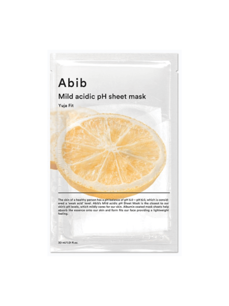 Abib Осветляющая слабокислотная маска с юдзу Mild Acidic pH Sheet Mask Yuja Fit