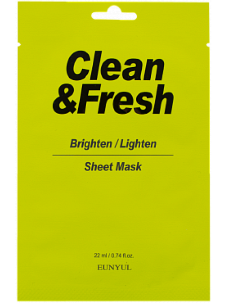 EUNYUL Тканевая маска для здорового цвета лица CLEAN&FRESH MASK 22 мл.