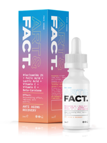 ART&FACT Витаминная сыворотка для лица NIACINAMIDE 2% + FOLIC ACID + LACTIC ACID + VITAMIN C + VITAM