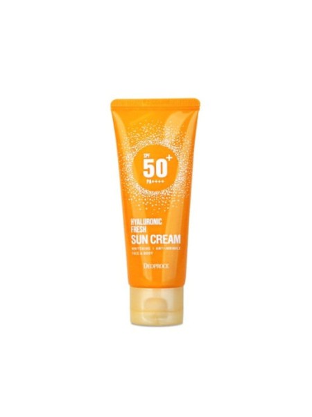 DEOPROCE Солнцезащитный  крем с гиалуроновой кислотой SPF 50+ Hyaluronic Fresh Sun CREAM 60г.