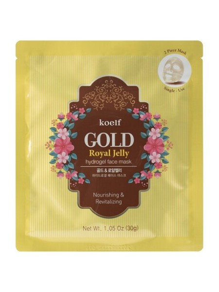 KOELF Маска гидрогелевая GOLD ROYAL JELLY 