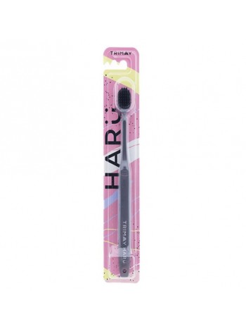 TRIMAY Зубная щетка с угольным напылением HARU Charcoal Toothbrush